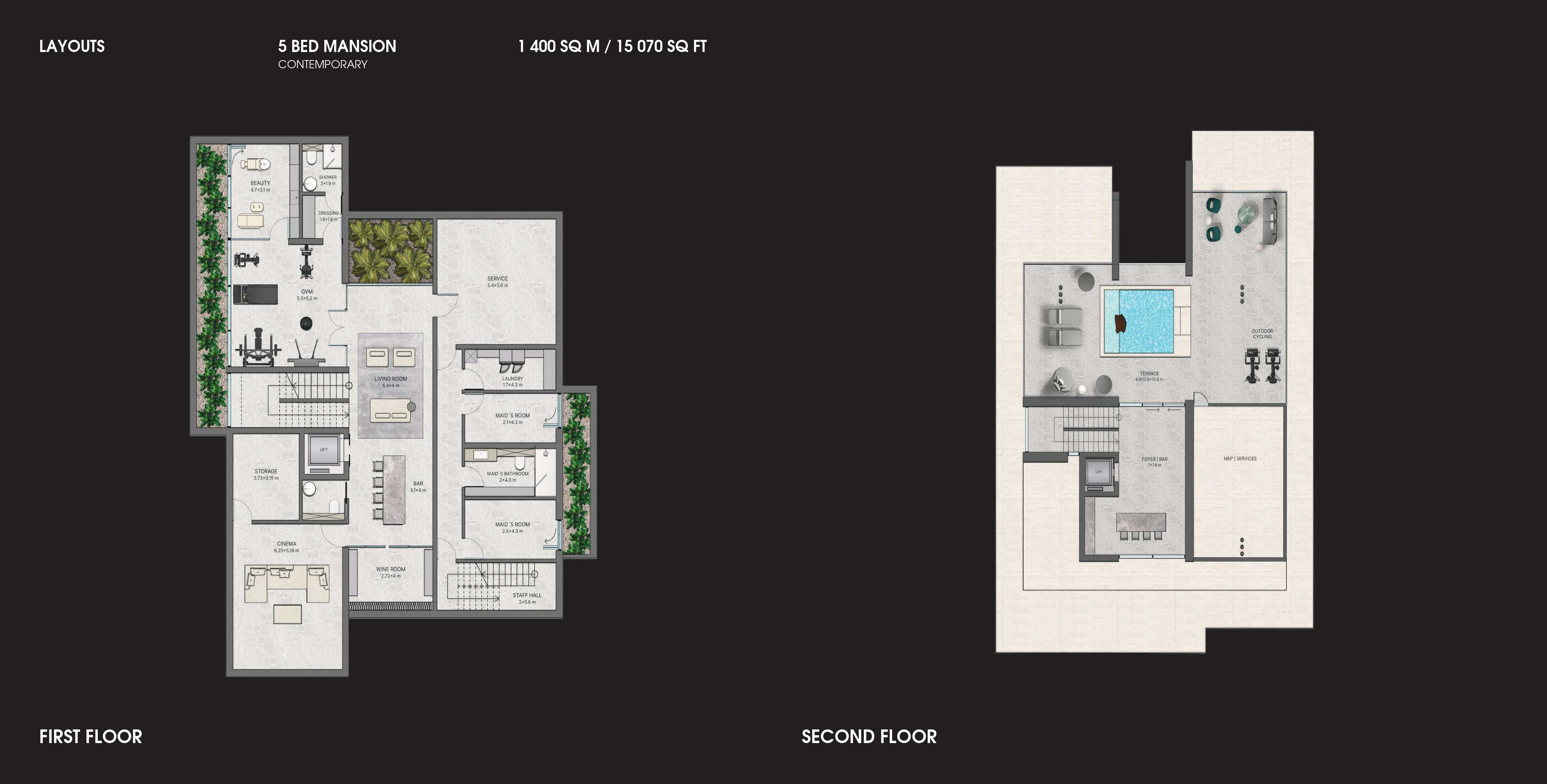 5BED Mansion - Contemporary - First Floor - Second Floor